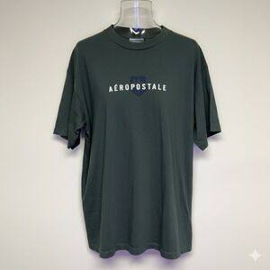 Aeropostale T-Shirt Men XL Green Vintage AeroGraphic Logo Y2K 90s Grunge Skater